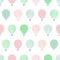 Hot air balloon seamless pattern. Baby shower vector illustrations isolated on white background.