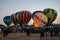 Hot Air Balloon Show with Crowd