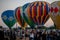 Hot Air Balloon Show with Crowd