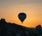 Hot air balloon silhouette