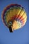Hot Air Balloon in sky from below multi-colored