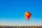 Hot air balloon on the sky. Cappadocia background photo.