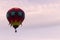 Hot Air Balloon In Soft Lavender Sky