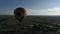 Hot Air Balloon Taking of and Flying for a Sunset Flight in Amish Countryside on an Autumn Day