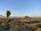 Hot air balloon in Teotihuacan, Mexico.