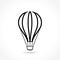 Hot air balloon thin line icon