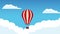 Hot air balloon travel HD animation
