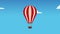 Hot air balloon travel HD animation