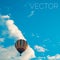 Hot air balloon vector background.