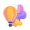 Hot air balloon vector concept metaphor