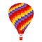 Hot air balloon. Vector illustration. Flat design
