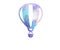 Hot air balloon vector illustration in galaxy color