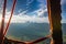 Hot air balloon view of Grand Teton Mountain Range