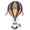 Hot air balloon vintage style illustration