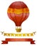 Hot air balloon watercolor illustration. Hot air balloon, Flags garland, Tape banner