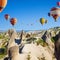 Hot air ballooning is most popular attraction in Kapadokya near
