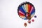 Hot Air Balloons ascend in the sky Hudson Hot Air Affair