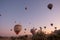 Hot air balloons of Cappadocia take off for another morning flight