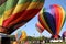 Hot air balloons on a clear day