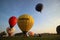 Hot air balloons exibition in Hungary.