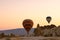 Hot Air Balloons. Fairy Chimneys or Hoodoos with Hot Air Balloons in Cappadocia