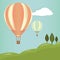 Hot air balloons landscape