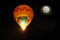 Hot Air Balloons with Moon in the Night.