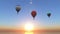 Hot-air balloons rising