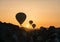 Hot air balloons at sunrise