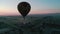 Hot Air Balloons Taking off on a Foggy Autumn Morning