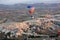 Hot Air Baloon over Cappadocia at sunrise.