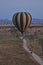 Hot airballoon at Serengueti Tanzania aerial view