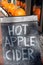 Hot Apple Cider Chalkboard Sidewalk Sign