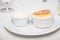 Hot Baked Souffle with Vanilla Sauce on Plate