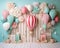 hot balloon cake smash backdrop is made to celebrate your little one\\\'s first birthday.