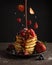 Hot Cakes with floating fruits