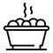 Hot cereal food icon outline vector. Milk bowl