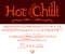 Hot Chili, Chilli typeface.