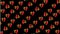 Hot chili flames seamless pattern design on black background