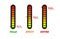 Hot chili pepper scale indicator - mild, spicy, extra