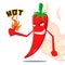 Hot chilli pepper cartoon mascot