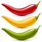 Hot chilli pepper vector set