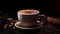 Hot Chocolate Cup Product Photography With Dark Aesthetics