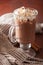 Hot chocolate with mini marshmallows cinnamon winter drink