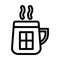 Hot Chocolate Vector Thick Line Icon For Personal And Commercial Use
