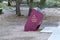 Hot coal disposal bin in a shaded day use area at lake tahoe