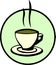 Hot coffee, chocolate or tea cup. Vector available