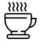 Hot coffee cup icon outline vector. Hostel room