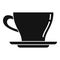 Hot coffee cup icon simple vector. Break cafe