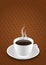 Hot Coffee Poster Background: Vector Illustration